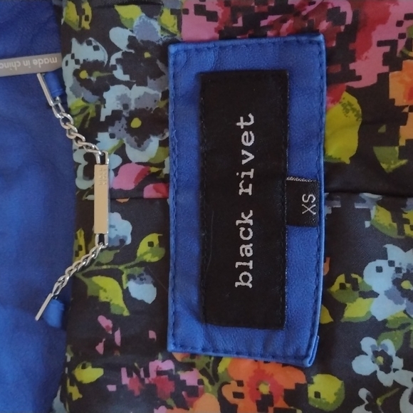 Vegan Leather Tailored Jacket Blue XS - Picture 4 of 8